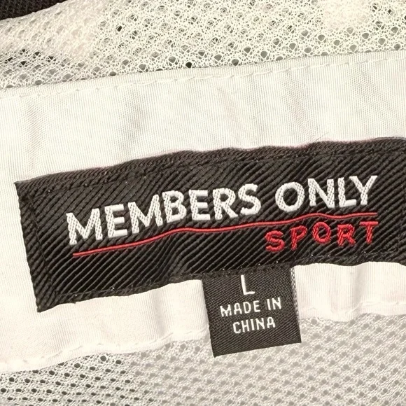 Members Only Black and White Windbreaker - Picture 2 of 3